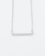 Silver Bar Necklace • CZ Bar Necklace