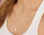 Infinity Necklace, Infinity Lariat Necklace / Silver Pearl Necklace, Heart Pendant / Bridesmaid Pendant, Best Friend Necklace | "Eleus"