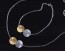 Silver Disc Necklace, Double Disc Necklace / Modern Contemporary Necklace, Bridesmaid Necklace | "Maera"