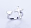 Silver cross ring, heart ring, heart jewelry, Sideways Cross Ring, double ring, adjustable ring, stretch ring, religious ring, "Telchines"