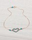 Heart Anklet - Turquoise Ankle Bracelet