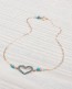 Heart Anklet - Turquoise Ankle Bracelet