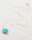 Gold Turquoise Necklace • Bohemian Jewelry