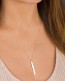 Personalized Bar Necklace •  Vertical Bar Pendant