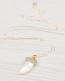 Horn Necklace - Long Gold Necklace