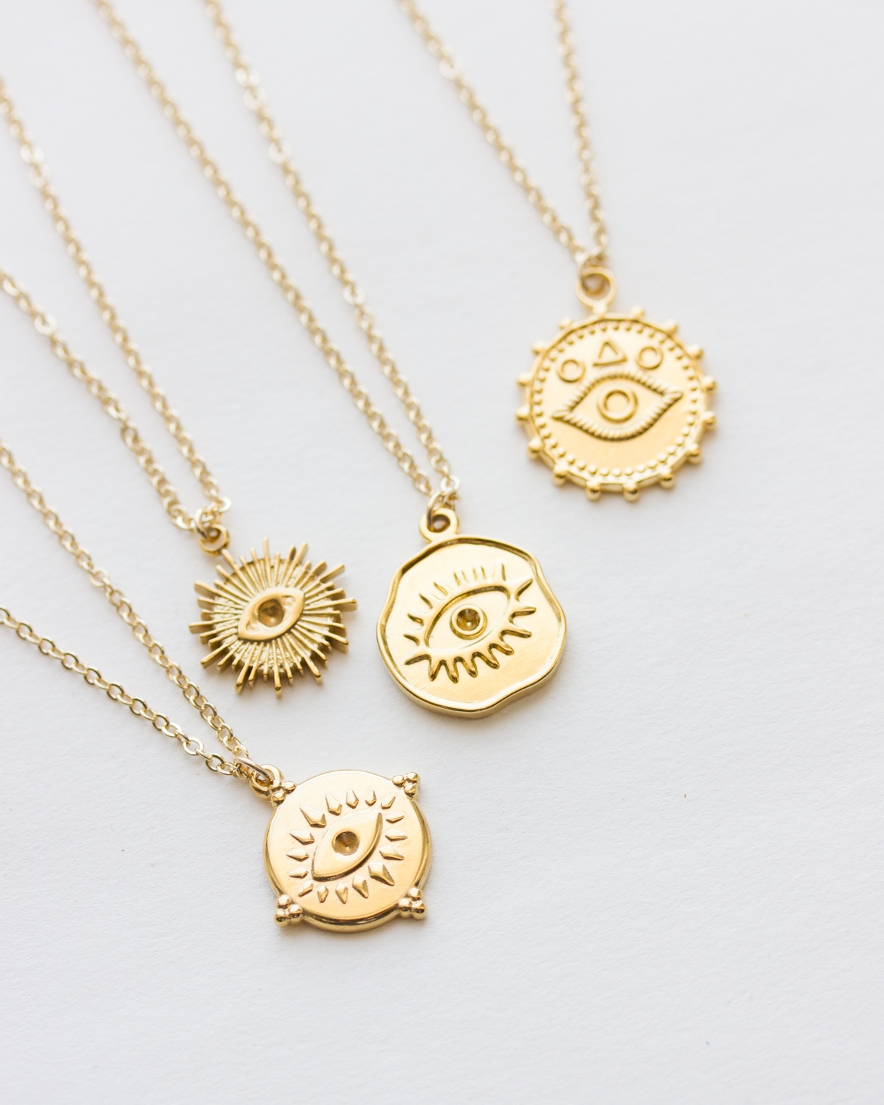 Evil Eye Necklace in Gold