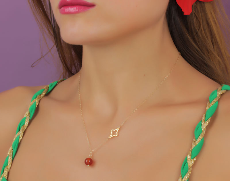 amulet carnelian necklace
